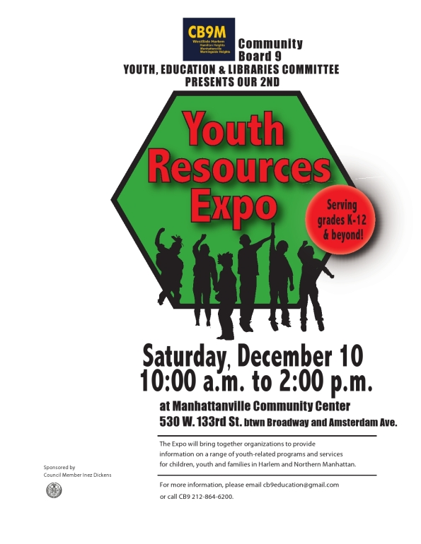 Community Board 9 - Youth Resources Expo - December 10, 2011